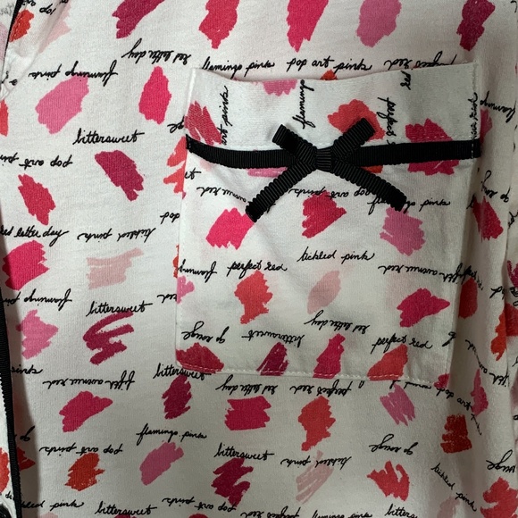 Kate Spade Womens Pajamas Set Button Top Crop Pant - Picture 8 of 10